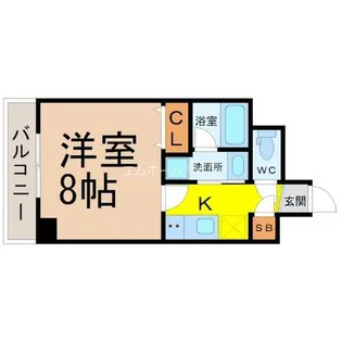 プルミエ志賀本通【5階】の間取り