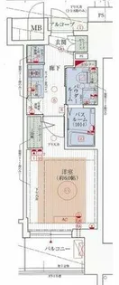 エステムプラザ大手前エヴァース【7階】の間取り