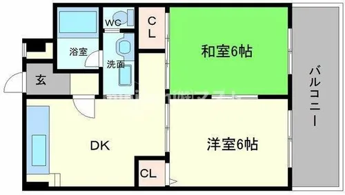 エクセル難波【7階】の間取り