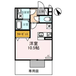 シェルズレイク日根野C【1階】の間取り