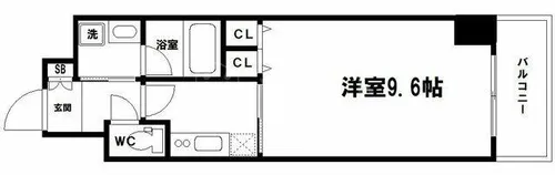 北浜プライマリーワン【8階】の間取り