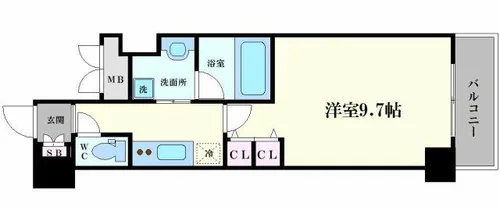 北浜プライマリーワン【8階】の間取り