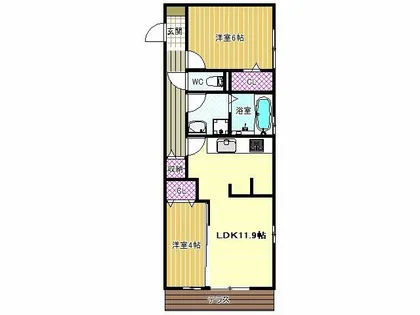 プラムツリー EAST【1階】の間取り