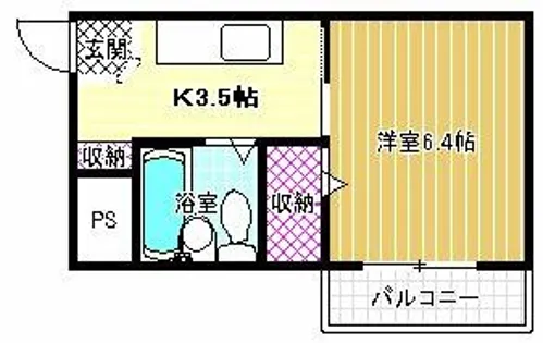 ビュー北花田【4階】の間取り