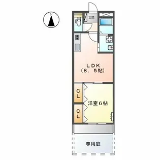 カームf本郷【1階】の間取り