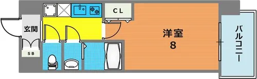 LIVIAZ KOBE SOLEIL【302号室】の間取り