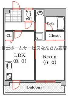 レジデンスみゆき【4階】の間取り