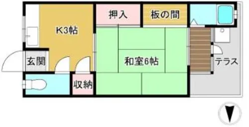 西野荘【1階】の間取り