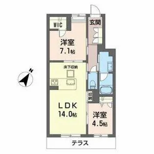 クリザンテーム【3階】の間取り