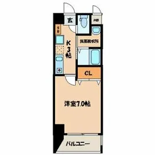 福岡県北九州市小倉北区金鶏町【マンション】の間取り