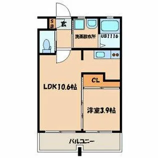 福岡県北九州市小倉北区白銀1丁目【マンション】の間取り