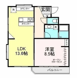 第2ハイツ一本木【302号室】の間取り