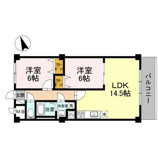 ウィズプレジール若王寺【3階】の間取り