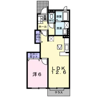 メゾンズタカマツA【1階】の間取り
