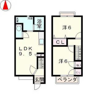 ひまわりハイム【1階】の間取り