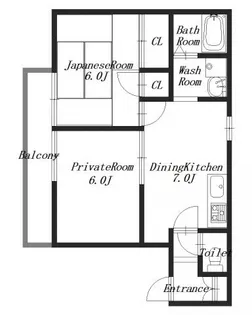 ジュネスコート【2階】の間取り