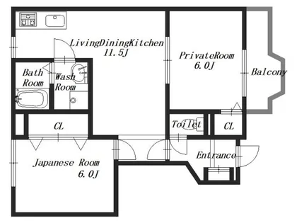 ビーナス【1階】の間取り