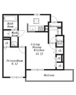 ルナ ハイツⅡ【1階】の間取り