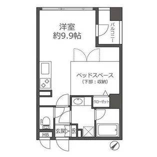 リアン西新【401号室】の間取り