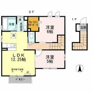 レクニルドⅡ【2階】の間取り