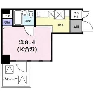 Gloire烏丸五条【4階】の間取り