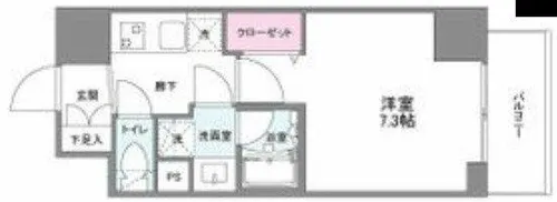 シーズンフラッツ梅田NORTH【5階】の間取り