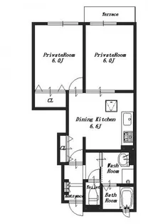 グレイスレジデンスB【1階】の間取り