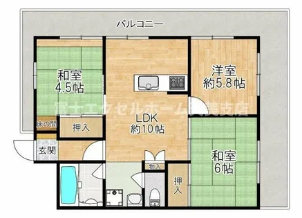 朝日プラザフェニックス【5階】の間取り