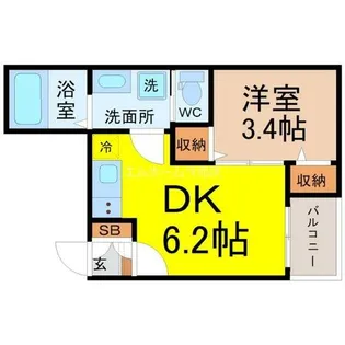 カーサアレグラ【1階】の間取り