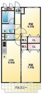 ピュアコート【1階】の間取り