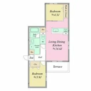 SunSky鳳西町【203号室】の間取り