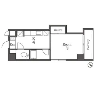 プリムローズ大橋【2階】の間取り