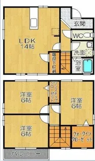 愛知県豊橋市向山町【一戸建】の間取り