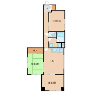 ソレイユ武庫川【2階】の間取り