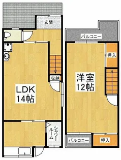 大阪府河内長野市喜多町【一戸建】の間取り