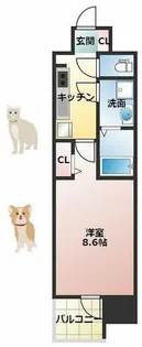 スプランディッド京橋EAST【6階】の間取り