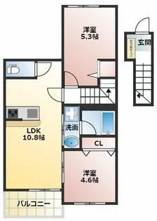 シルエーラ千里丘【2階】の間取り