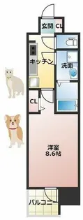 スプランディッド京橋EAST【11階】の間取り