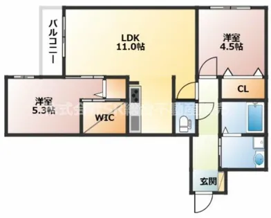 KOGI Residence花園本町【1階】の間取り