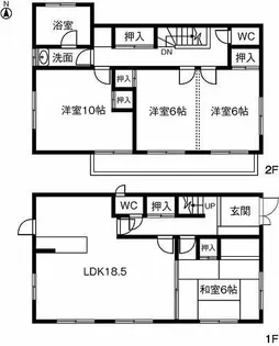 愛知県春日井市林島町【一戸建】の間取り