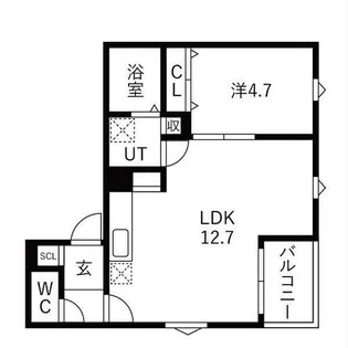 Courage宝生町【1階】の間取り