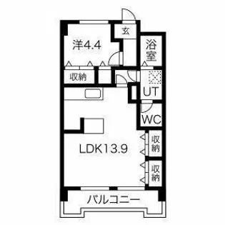 レジデンス野村【4階】の間取り