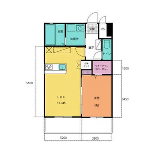 ラナイコート【202号室】の間取り
