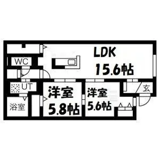 ラシーネ本陣【1階】の間取り