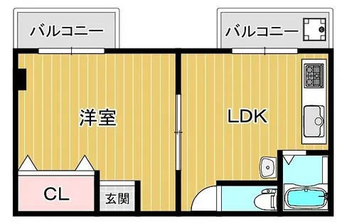 マンションシャトロー【2階】の間取り