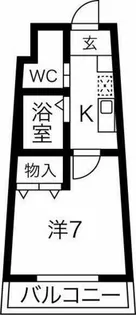 セラヴィ坂崎【509号室】の間取り