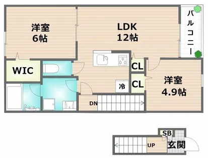 フェリーチェ鶴見【2階】の間取り