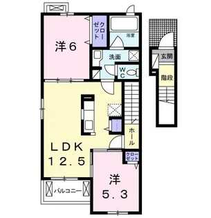 ブルーメン・シュトラーセ【2階】の間取り