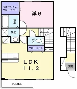 ビサイド・シー2【2階】の間取り