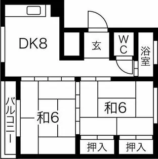 マンションヒロタ B【2階】の間取り